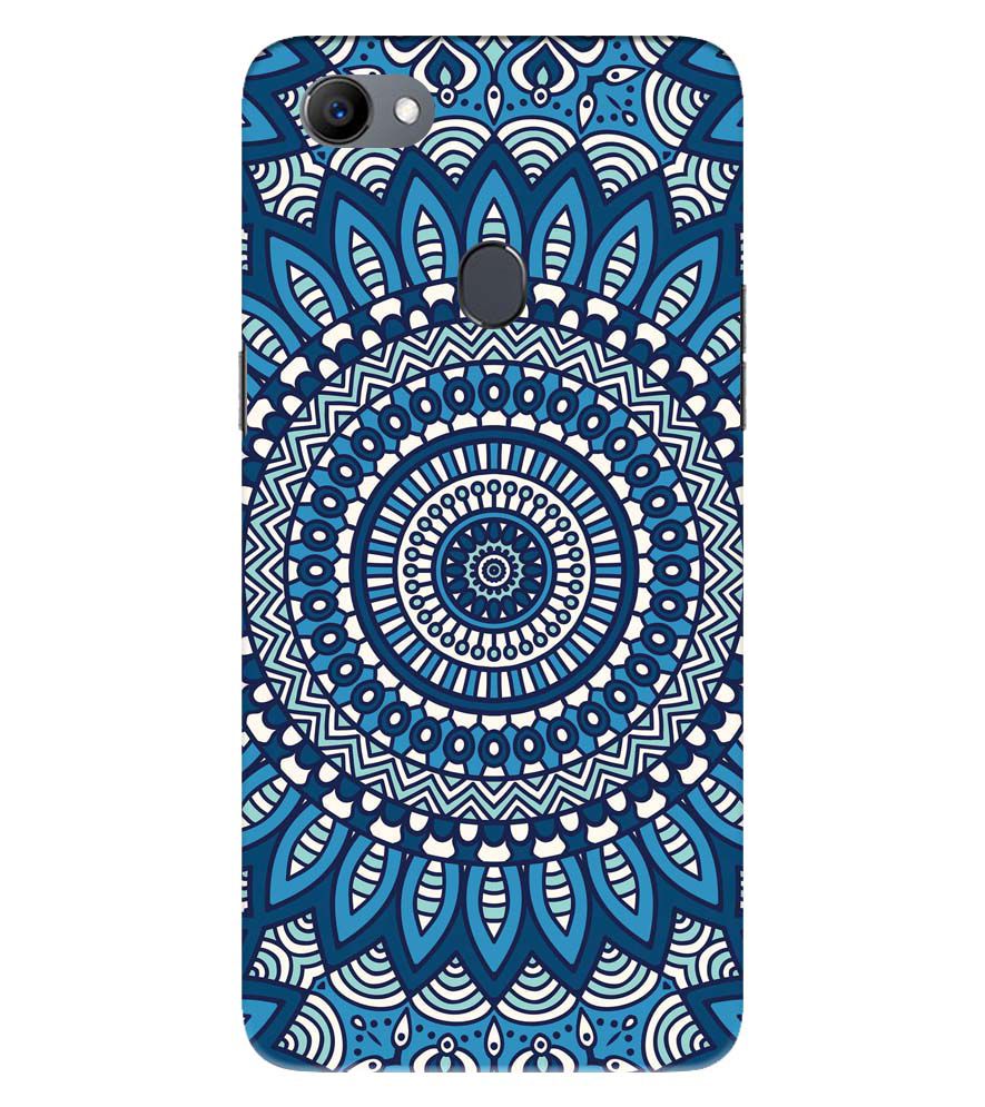 PS1327-Blue Mandala Design Back Cover for Oppo F5 Plus