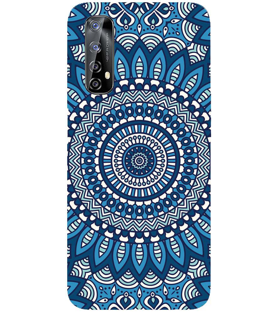 PS1327-Blue Mandala Design Back Cover for Realme Narzo 30