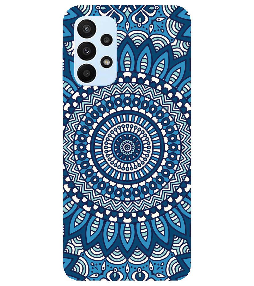 PS1327-Blue Mandala Design Back Cover for Samsung Galaxy A23