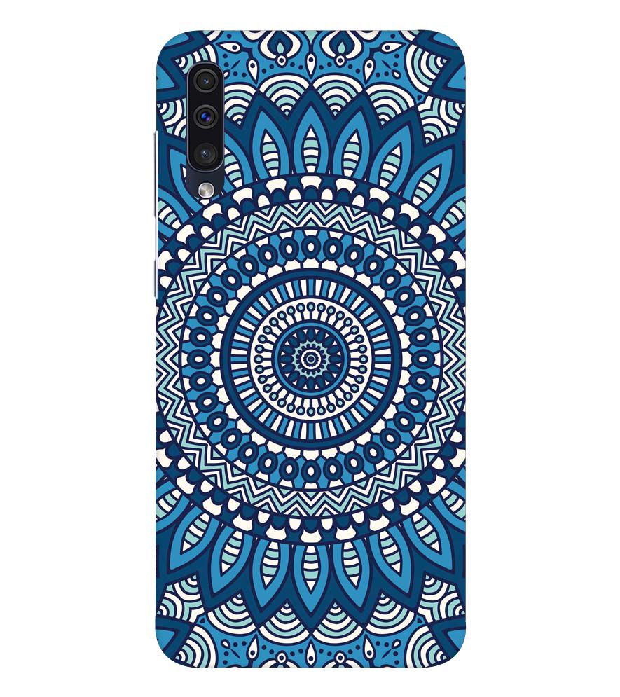 PS1327-Blue Mandala Design Back Cover for Samsung Galaxy A50