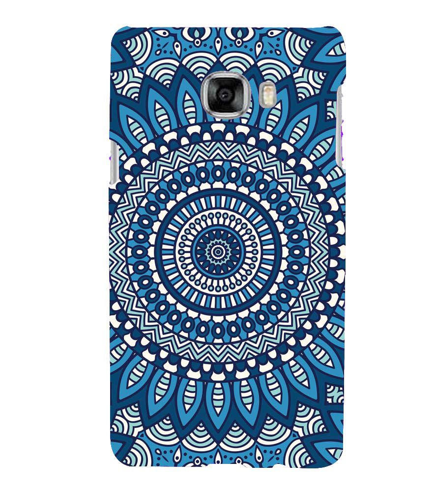 PS1327-Blue Mandala Design Back Cover for Samsung Galaxy C7 Pro