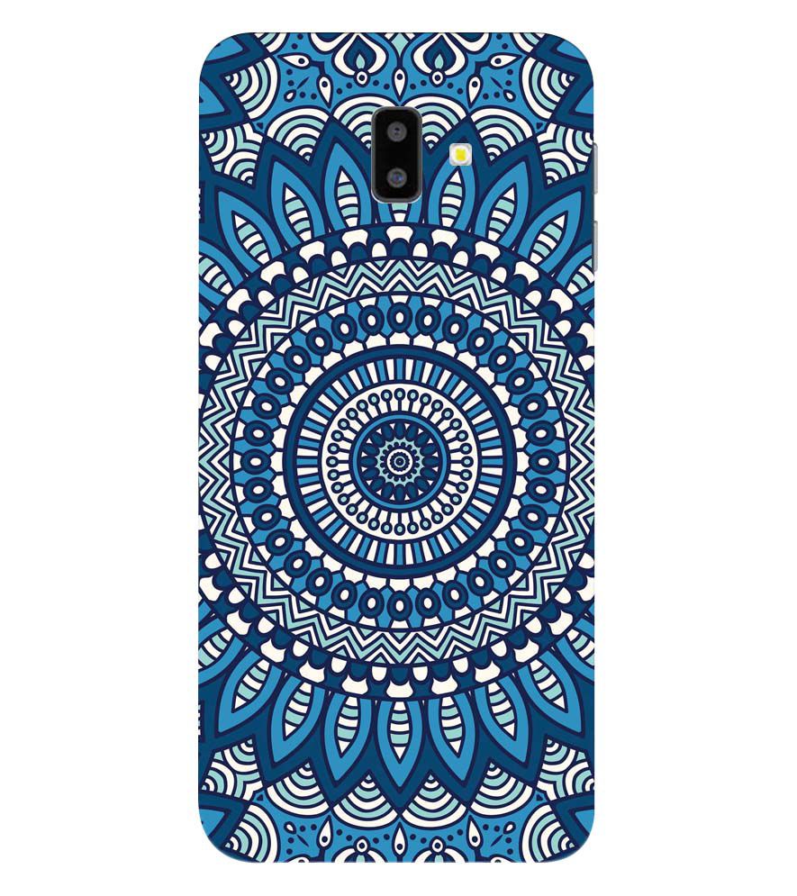 PS1327-Blue Mandala Design Back Cover for Samsung Galaxy J6+
