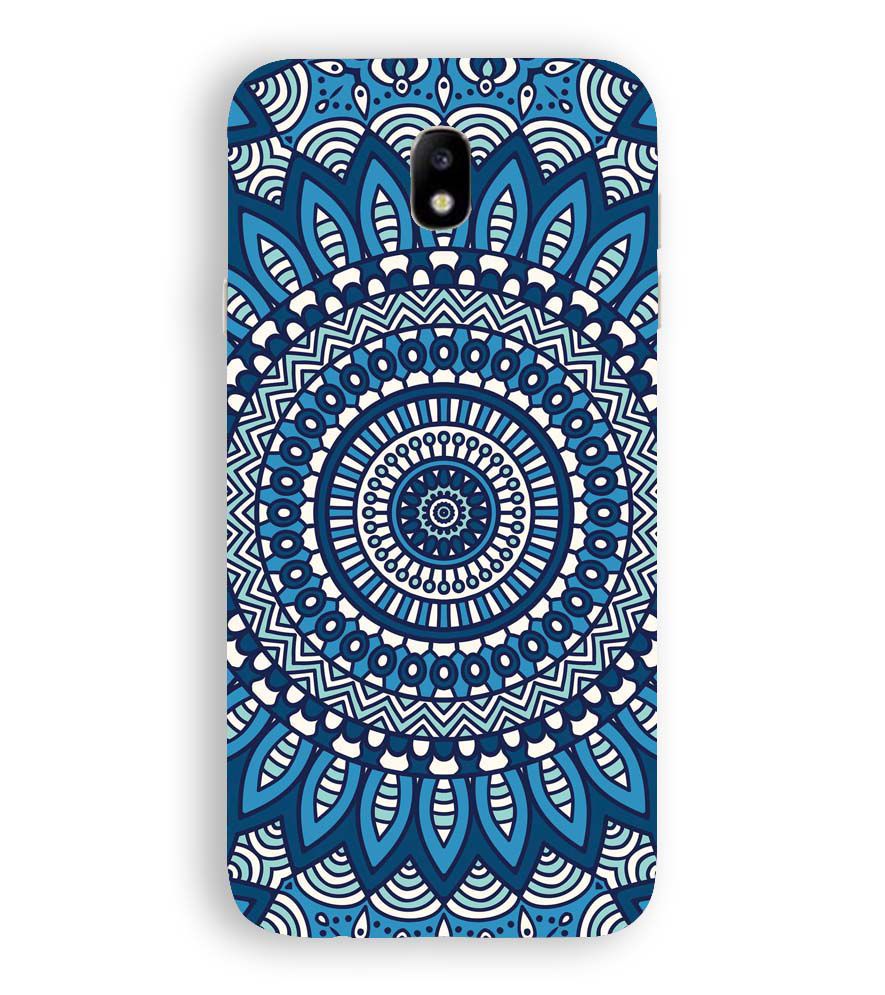 PS1327-Blue Mandala Design Back Cover for Samsung Galaxy J7 Pro