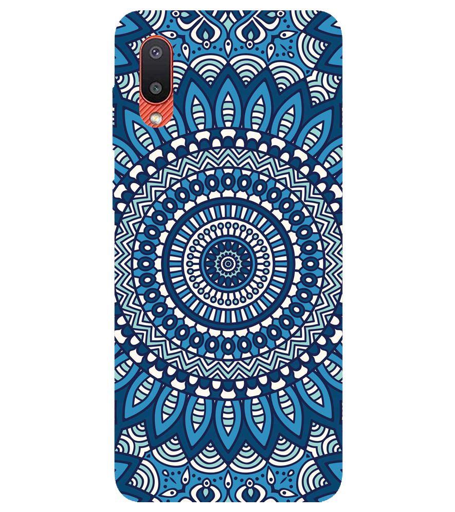PS1327-Blue Mandala Design Back Cover for Samsung Galaxy M02