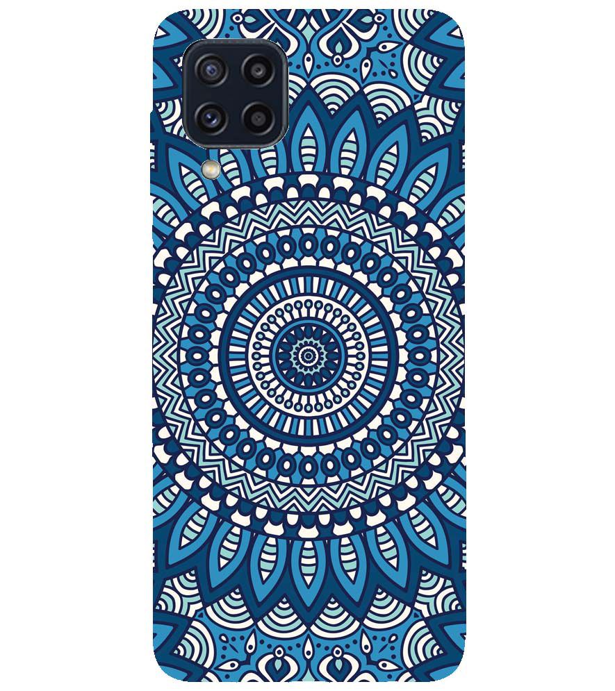 PS1327-Blue Mandala Design Back Cover for Samsung Galaxy M32 Prime