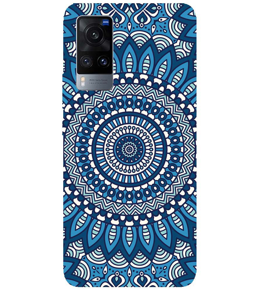 PS1327-Blue Mandala Design Back Cover for vivo X60