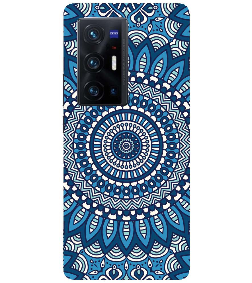 PS1327-Blue Mandala Design Back Cover for vivo X70 Pro