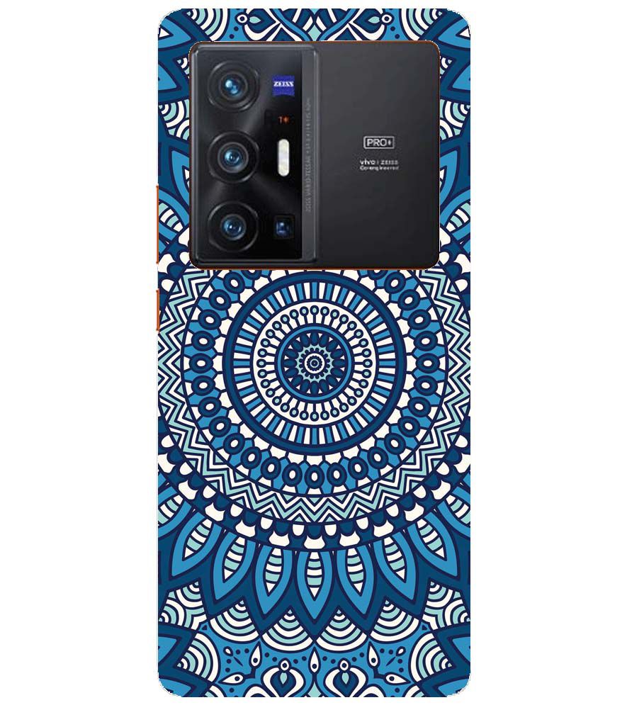 PS1327-Blue Mandala Design Back Cover for vivo X70 Pro+