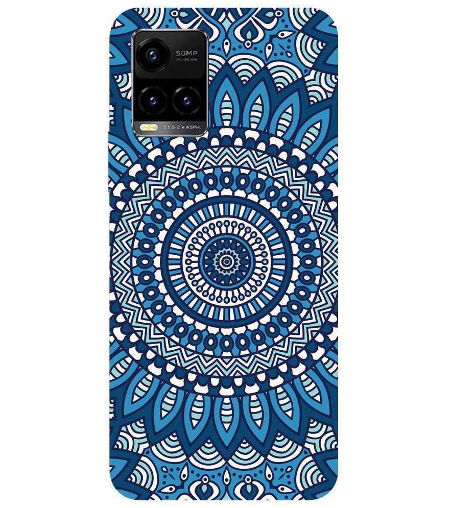 PS1327-Blue Mandala Design Back Cover for vivo Y33s