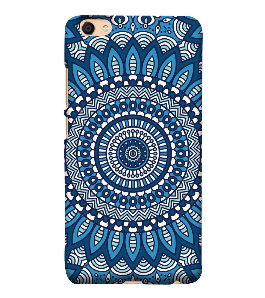 PS1327-Blue Mandala Design Back Cover for vivo Y55s