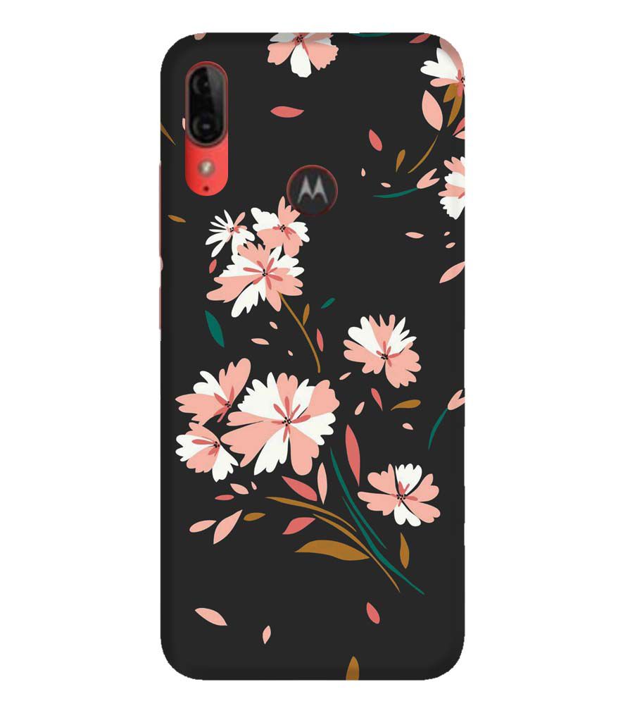PS1328-Flower Pattern Back Cover for Motorola Moto E6s