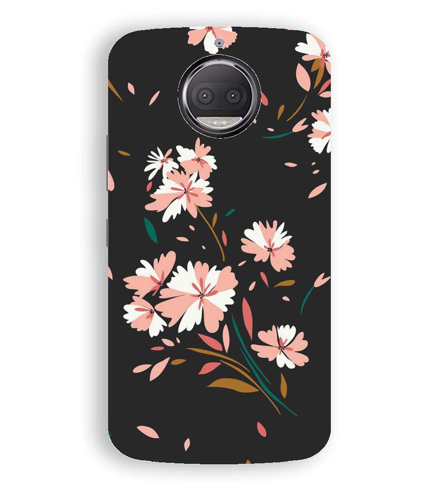 PS1328-Flower Pattern Back Cover for Motorola Moto G5S Plus