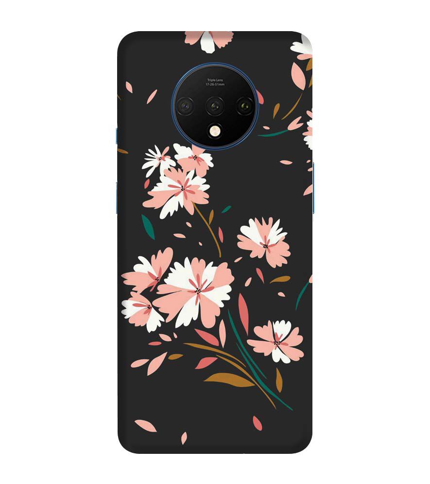 PS1328-Flower Pattern Back Cover for OnePlus 7T