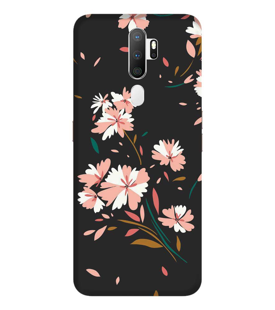 PS1328-Flower Pattern Back Cover for Oppo A5 (2020)