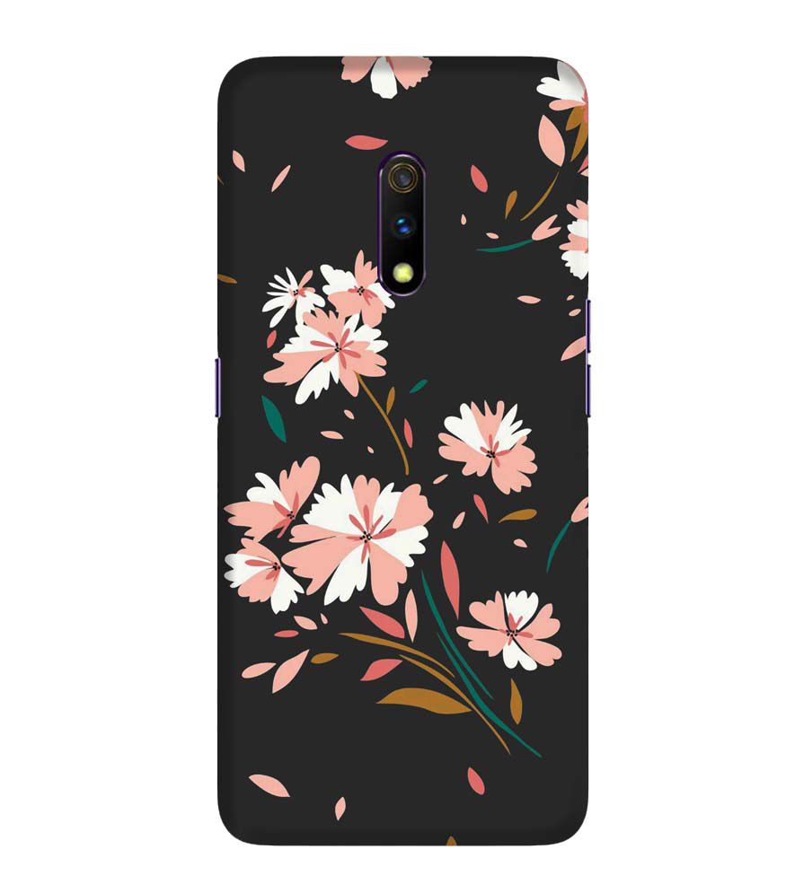 PS1328-Flower Pattern Back Cover for Realme X