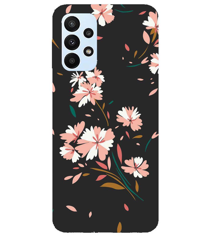 PS1328-Flower Pattern Back Cover for Samsung Galaxy A23