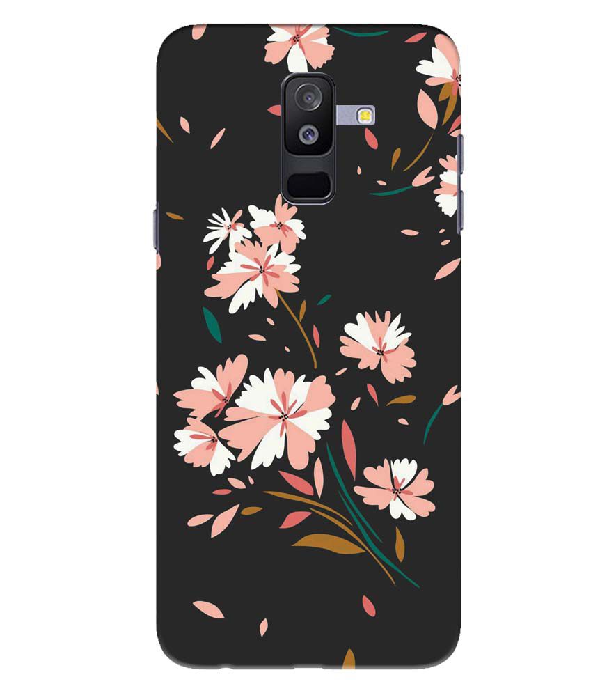 PS1328-Flower Pattern Back Cover for Samsung Galaxy A6 Plus