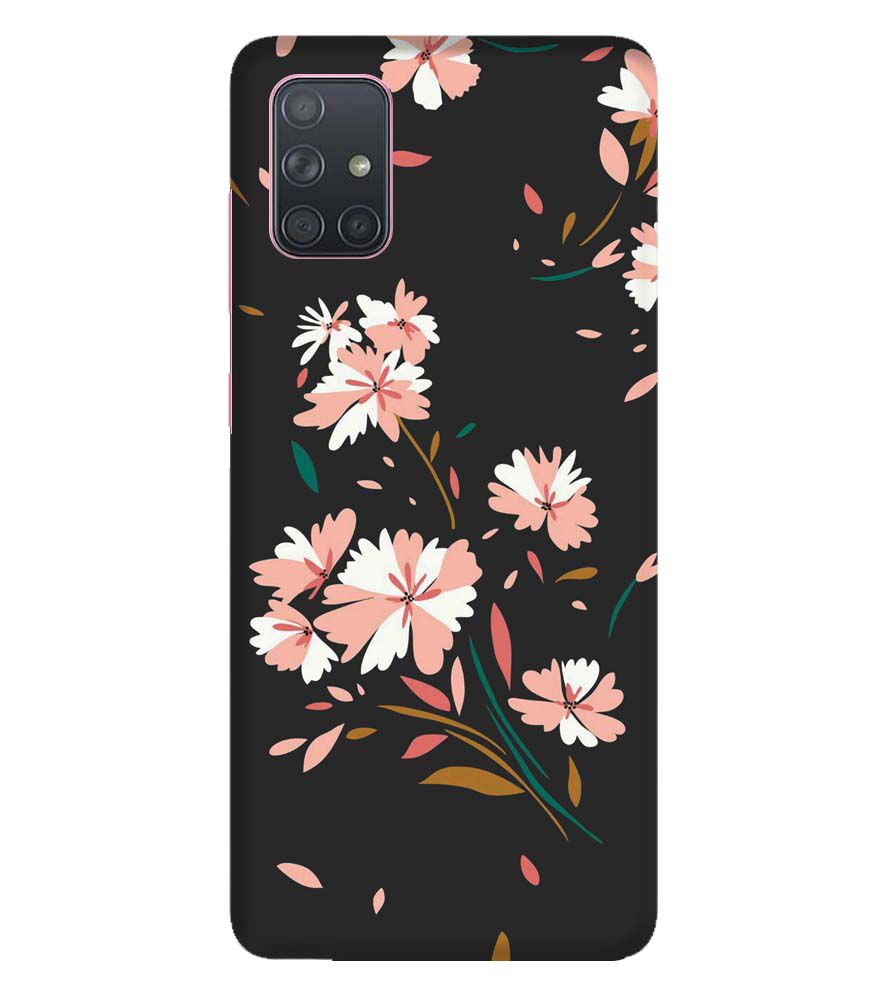 PS1328-Flower Pattern Back Cover for Samsung Galaxy A71