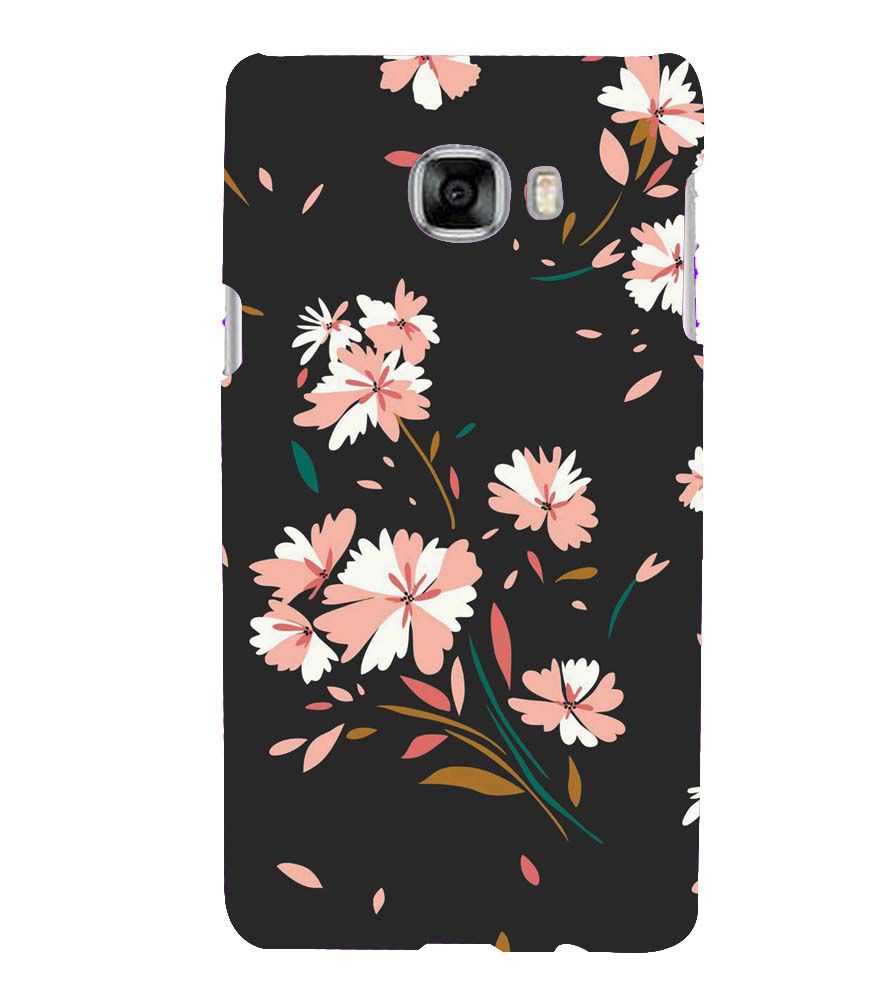 PS1328-Flower Pattern Back Cover for Samsung Galaxy C7 Pro