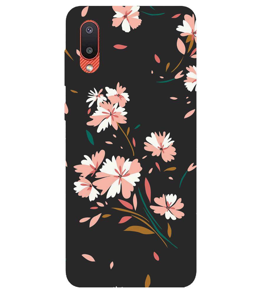 PS1328-Flower Pattern Back Cover for Samsung Galaxy M02