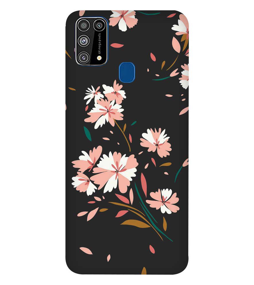 PS1328-Flower Pattern Back Cover for Samsung Galaxy M31