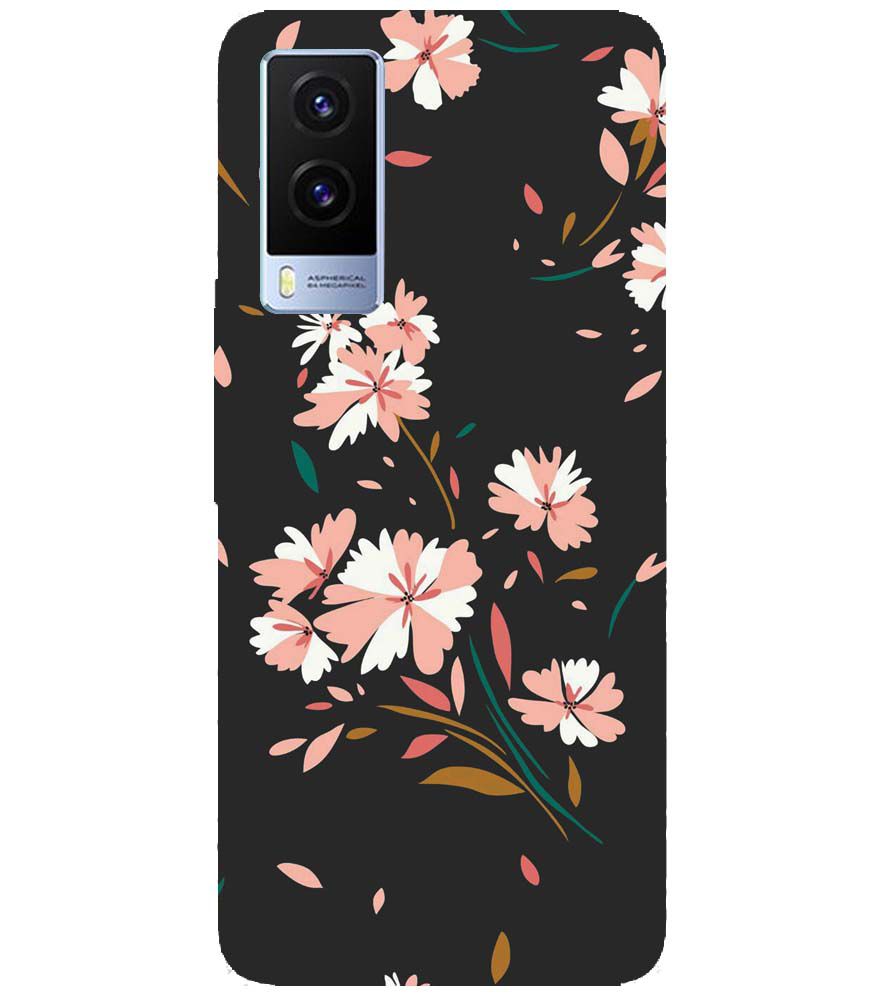 PS1328-Flower Pattern Back Cover for Vivo V21e 5G