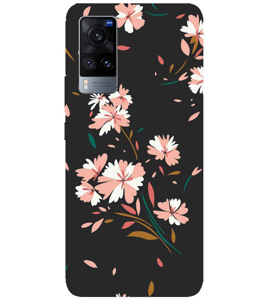 PS1328-Flower Pattern Back Cover for vivo X60