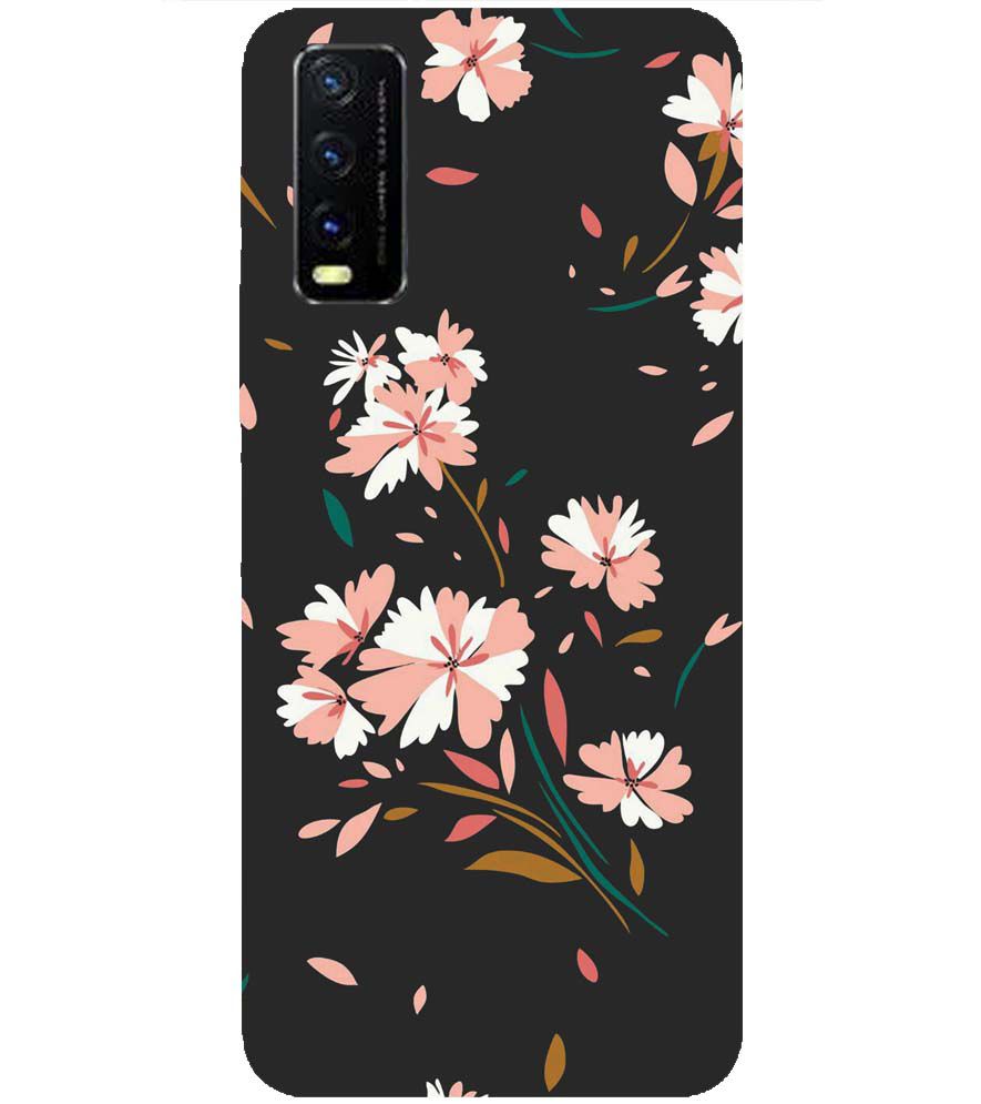 PS1328-Flower Pattern Back Cover for vivo Y20s