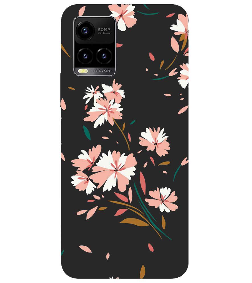 PS1328-Flower Pattern Back Cover for vivo Y33s
