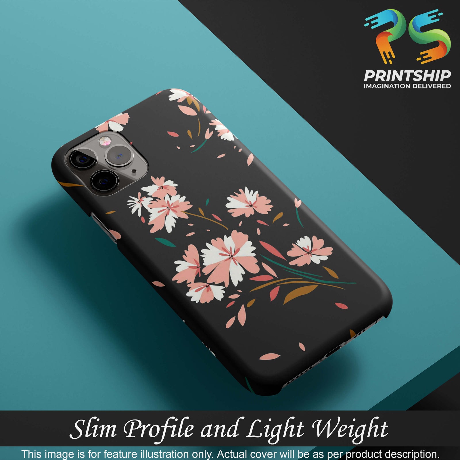 PS1328-Flower Pattern Back Cover for OnePlus Nord 2 5G-Image4