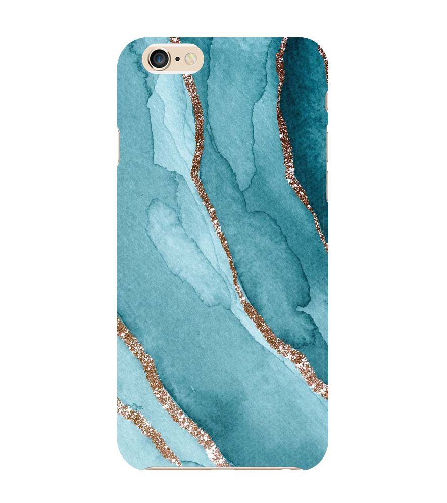 PS1329-Golden Green Marble Back Cover for Apple iPhone 6 and iPhone 6S