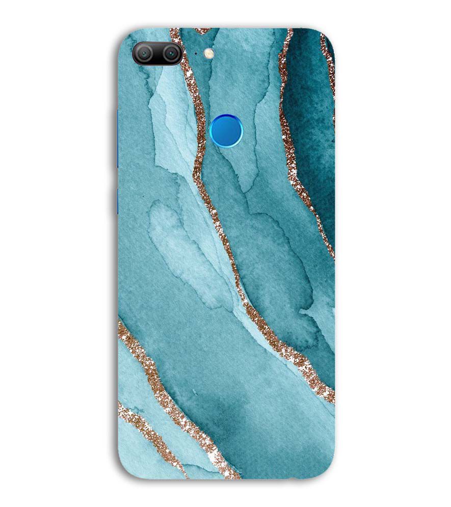 PS1329-Golden Green Marble Back Cover for Huawei Honor 9 Lite