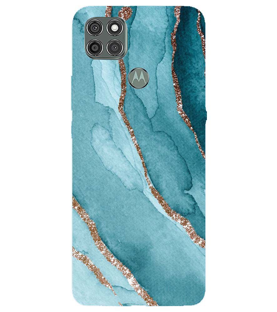 PS1329-Golden Green Marble Back Cover for Motorola Moto G9 Power