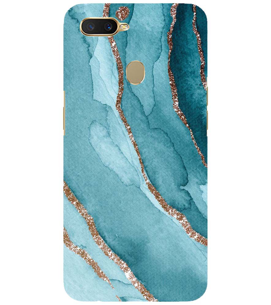 PS1329-Golden Green Marble Back Cover for Oppo A12s