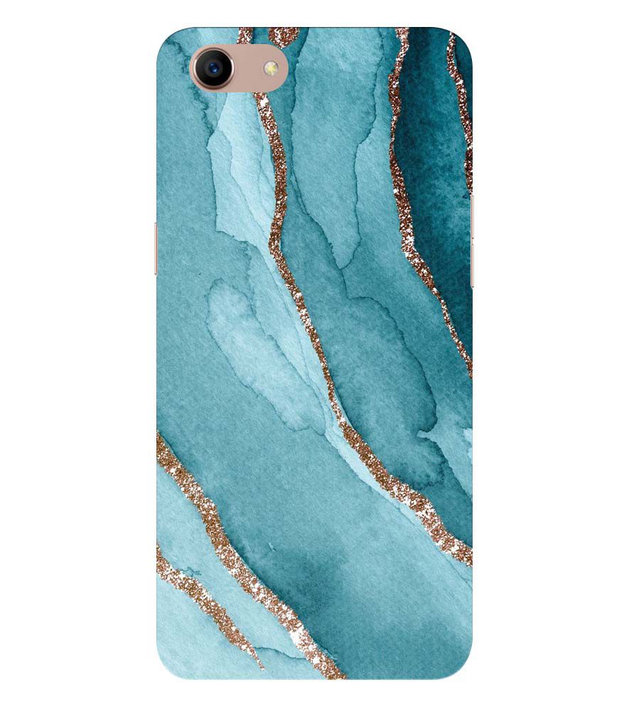 PS1329-Golden Green Marble Back Cover for Oppo A83