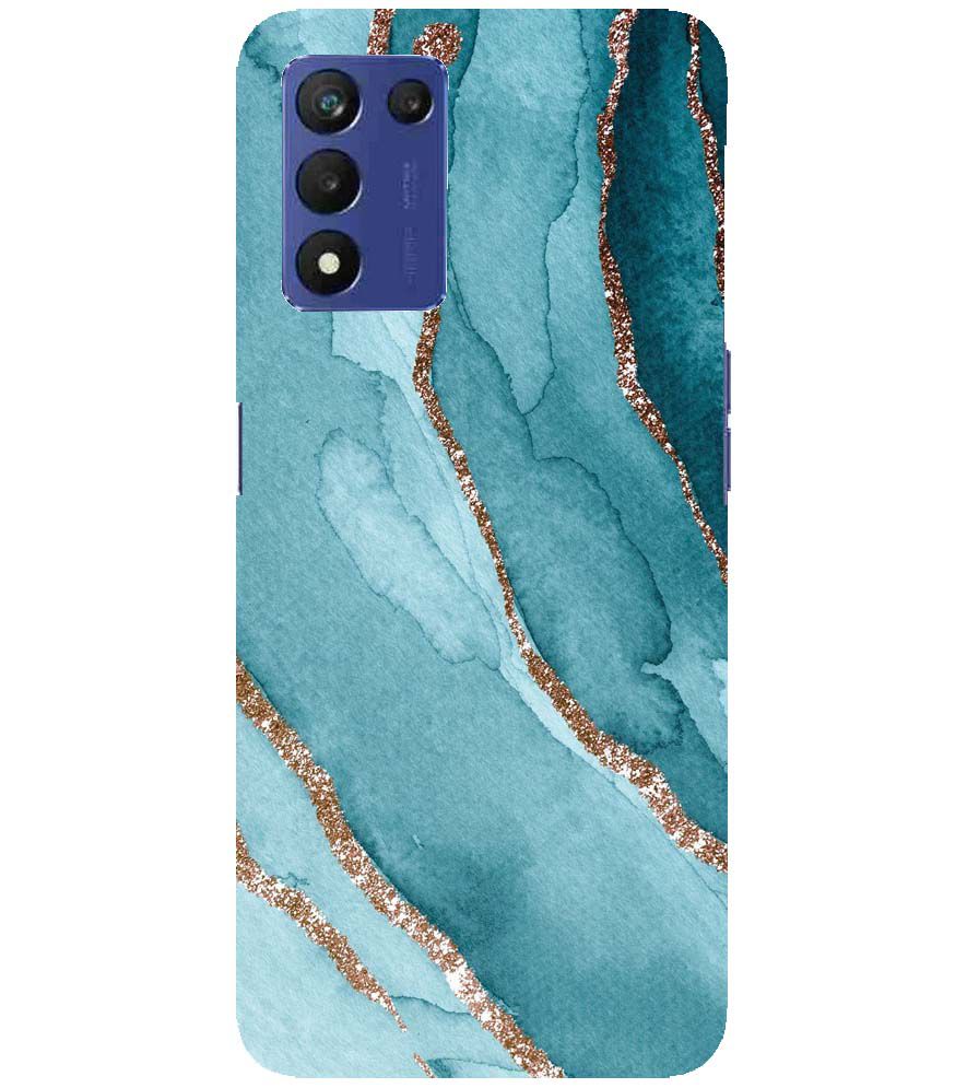 PS1329-Golden Green Marble Back Cover for Realme 9 5G Speed