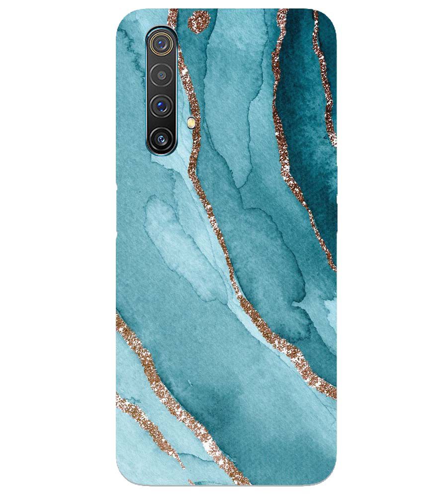 PS1329-Golden Green Marble Back Cover for Realme X50 Pro 5G