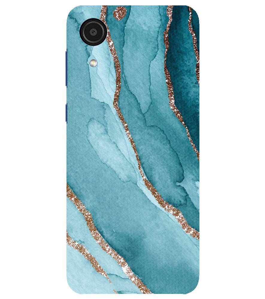 PS1329-Golden Green Marble Back Cover for Samsung Galaxy A03 Core