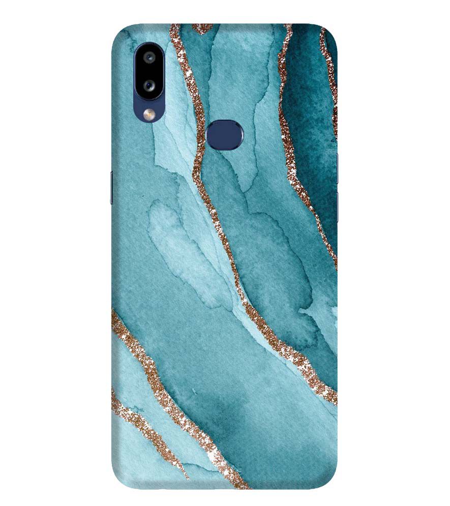 PS1329-Golden Green Marble Back Cover for Samsung Galaxy A10s