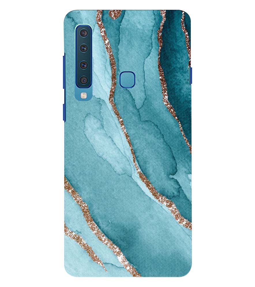 PS1329-Golden Green Marble Back Cover for Samsung Galaxy A9 (2018)
