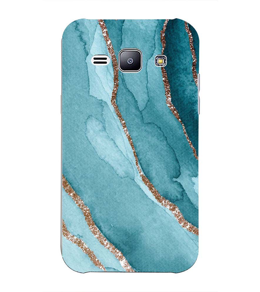 PS1329-Golden Green Marble Back Cover for Samsung Galaxy J2 (2015)