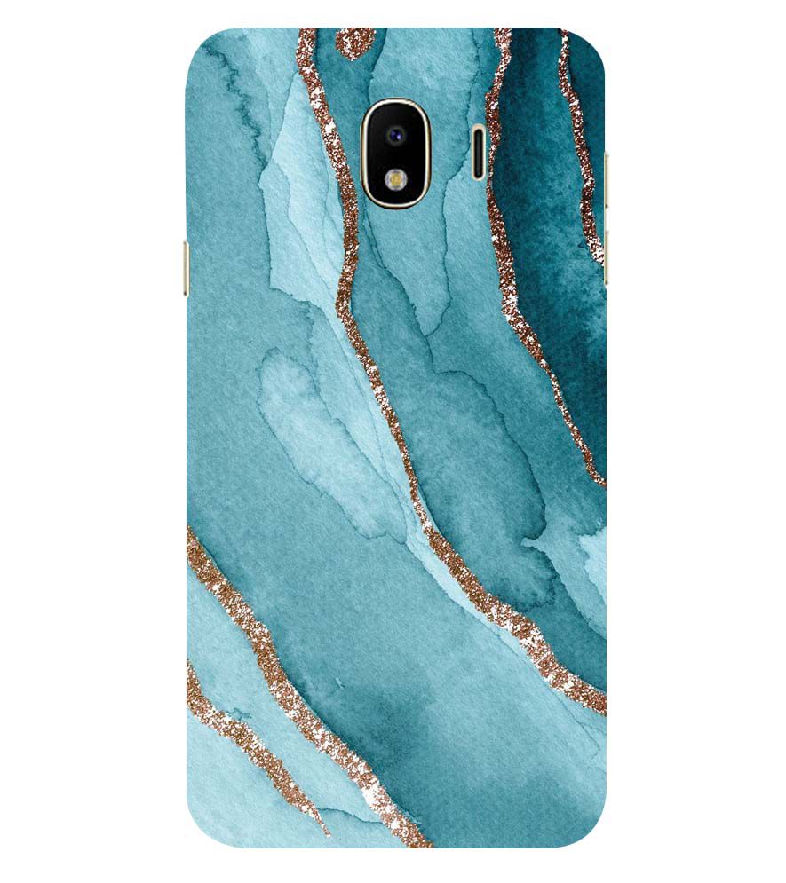 PS1329-Golden Green Marble Back Cover for Samsung Galaxy J4 (2018)
