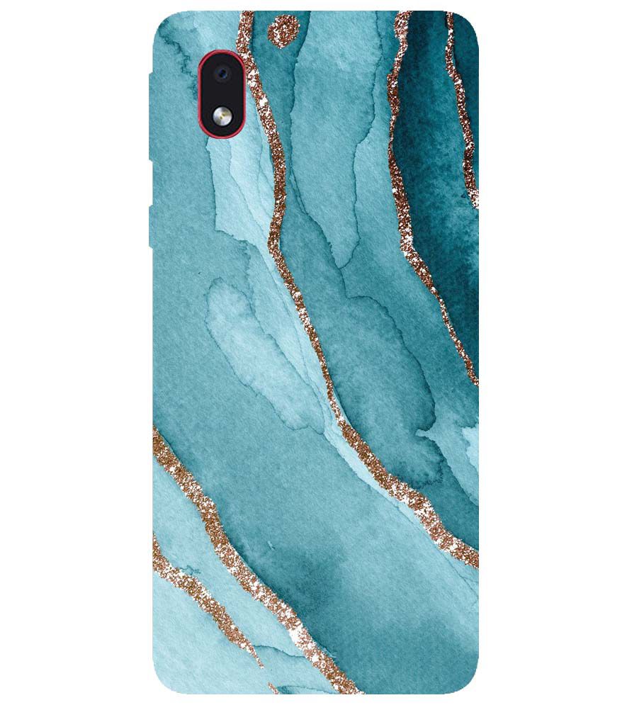 PS1329-Golden Green Marble Back Cover for Samsung Galaxy M01 Core