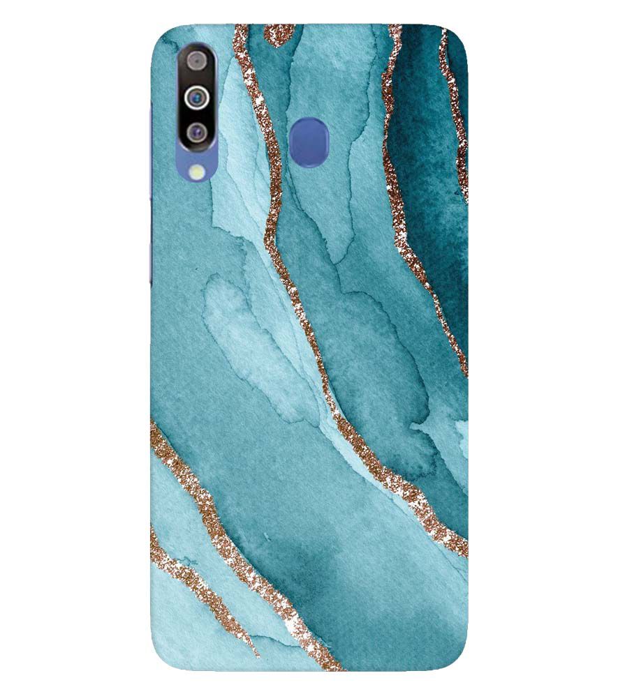 PS1329-Golden Green Marble Back Cover for Samsung Galaxy M30