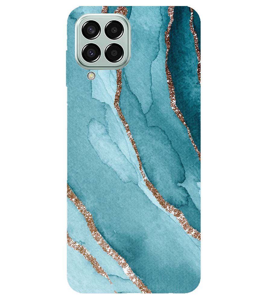 PS1329-Golden Green Marble Back Cover for Samsung Galaxy M33