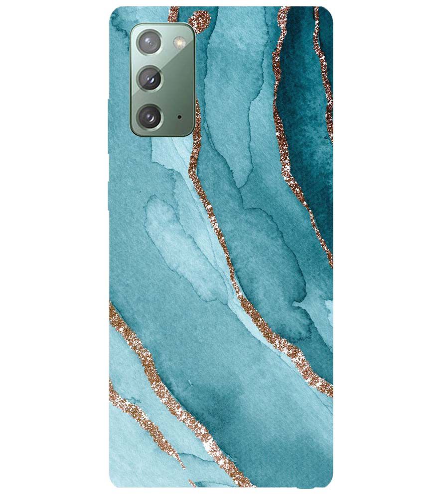PS1329-Golden Green Marble Back Cover for Samsung Galaxy Note20