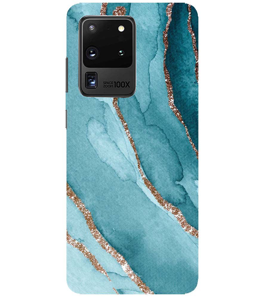 PS1329-Golden Green Marble Back Cover for Samsung Galaxy S20 Ultra 5G
