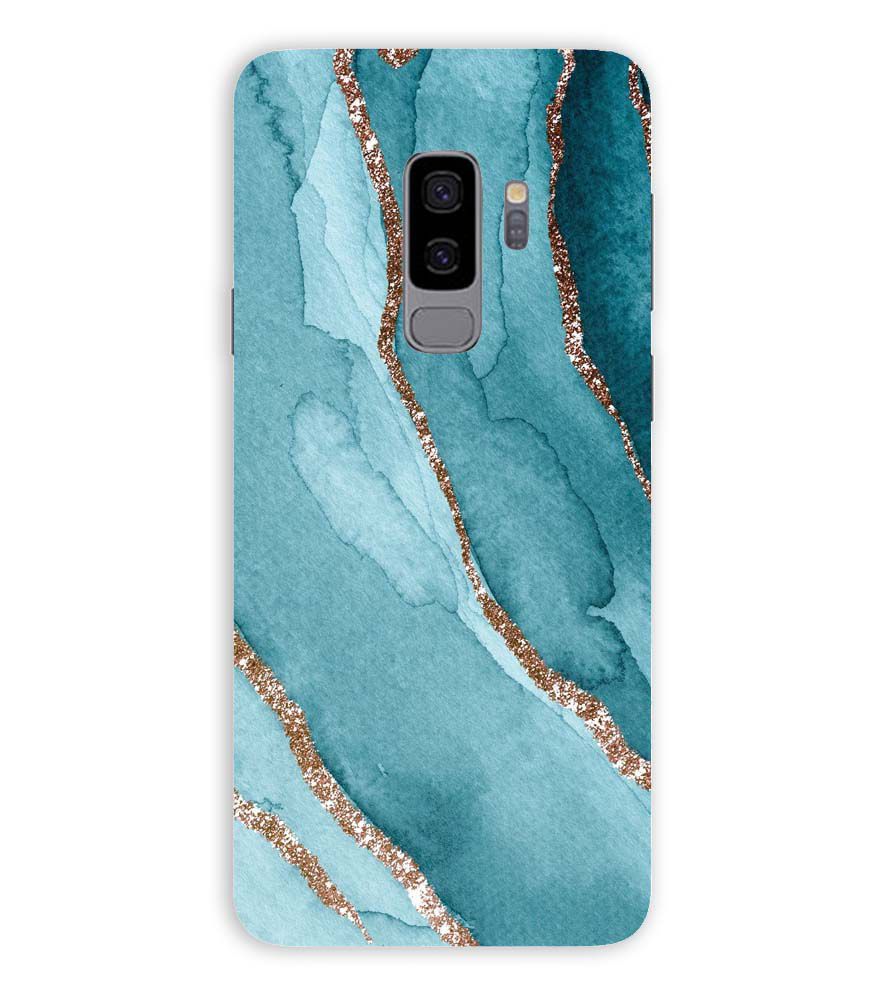 PS1329-Golden Green Marble Back Cover for Samsung Galaxy S9+ (Plus)