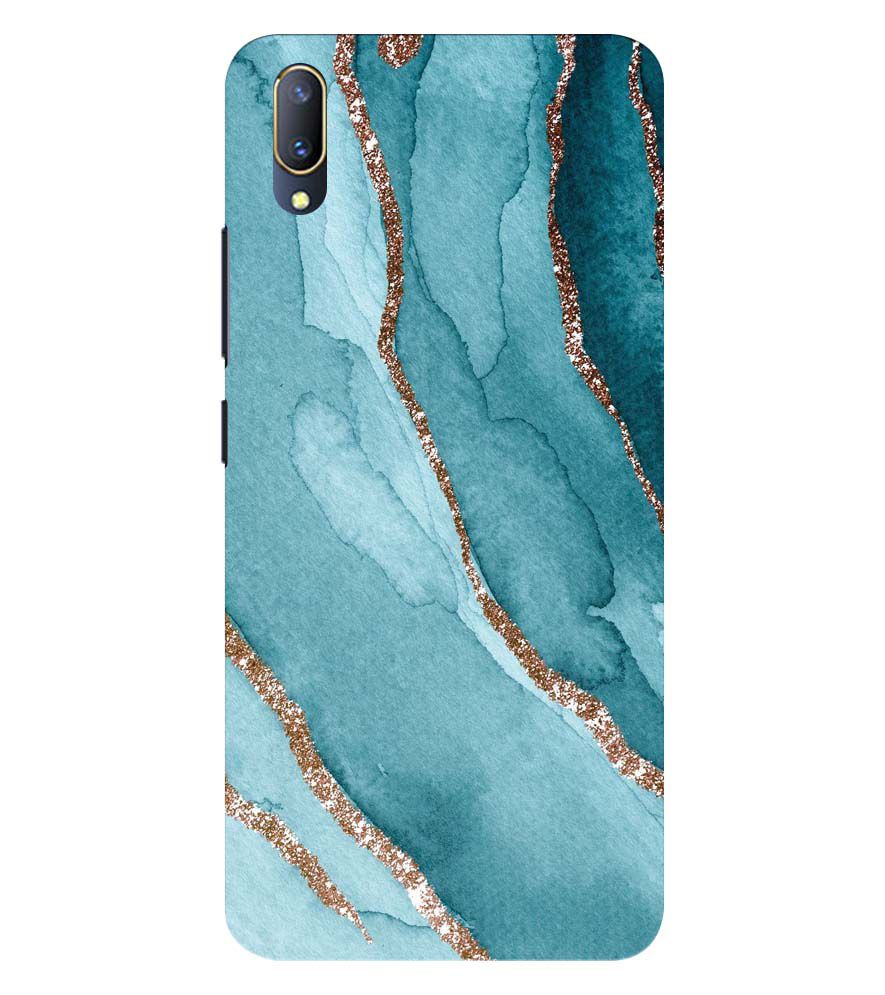 PS1329-Golden Green Marble Back Cover for Vivo V11 Pro