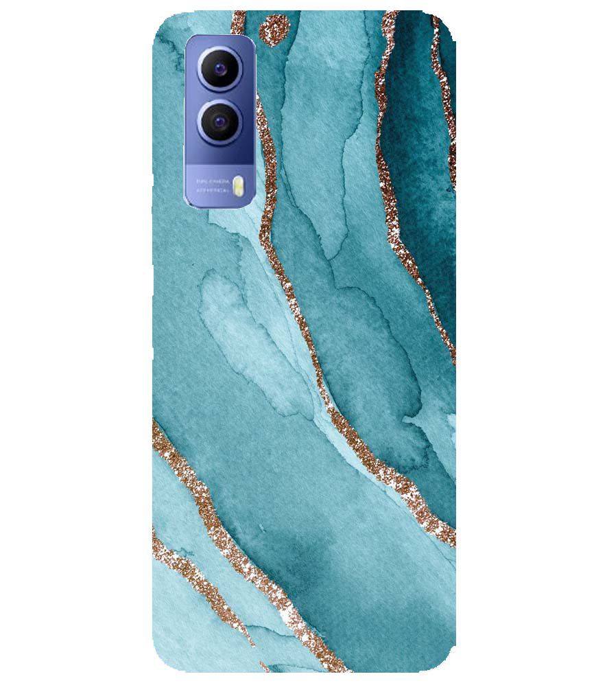 PS1329-Golden Green Marble Back Cover for vivo Y53s